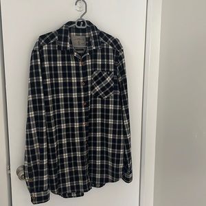 TEAMLTD Navy Blue Campfire Flannel Large